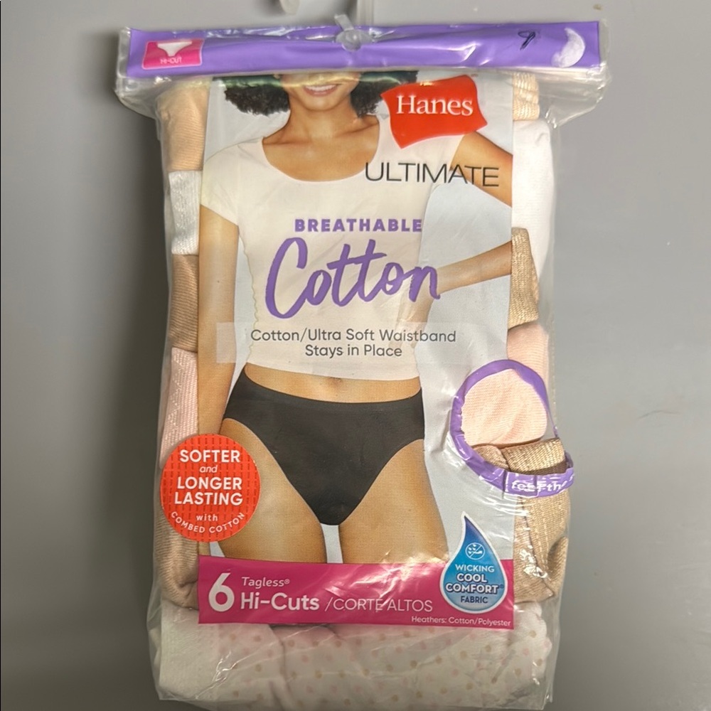 Hanes Ultimate Cotton Hi-Cuts - Assorted Colors Size 9 (2XL)